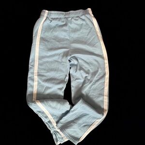 Goddess Light Blue Joggers with Cream Stripes